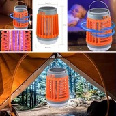 BUFFER® Askılı Solar Enerji İle Şarj Olabilen Sinek Öldürücü Kamp Feneri Işıldak - 5