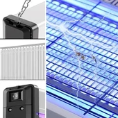 BUFFER® Masaüstü veya Duvara Asılabilen 6W Sessiz Sinek Öldürücü UV Mor Işıklı Makina - 5