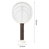 BUFFER® Şarjlı Sinek Öldürücü Masaüstü Standlı,Mor Işık 43cm Sinek Kovucu Raket - 3