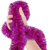 Parti İçin Sim Süs 2 Metre Uzunluk 8 cm Genişlik Fuşya Renk İthal - 1