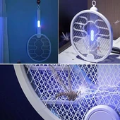 BUFFER® Sinek Öldürücü Masaüstü Olabilen Katlanabilir Şarjlı Sinek Raketi 5W 400mAh - 5