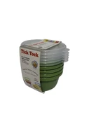 Hobby Life Tick Tock Hava Sızdırmaz Saklama Kabı 5'li Set 5 x 250 ML Yeşil - 3