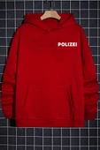 Unisex Polizei Sırt Baskılı Sweatshirt - 4