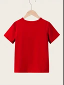 Çocuk Nasa Yazı Baskılı Pamuklu Tshirt - 3