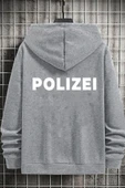 Unisex Polizei Sırt Baskılı Sweatshirt - 7