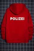 Unisex Polizei Sırt Baskılı Sweatshirt - 5