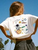 Çocuk Galaksi baskılı Pamuklu Tshirt - 1