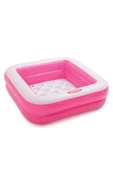Intex Şişme Taban Mini Kare Havuz 86x86x25 cm Pembe - 1