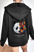 Unisex Panda Sırt Baskılı Sweatshirt thumbnail 1