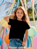 Çocuk YazılıKalp baskılı Pamuklu Tshirt - 2