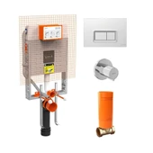 VitrA Arkitekt Asma Klozet + Nkp Slim Smart Yavaş Kapanır Kapak + VitrA Gömme Rezervuar Set - 5