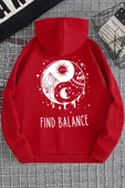 Unisex Yin & Yang Tasarım Sweatshirt - 11