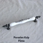 Mobilya Kulp Çekmece Mutfak Kulpları Kulpu Kulbu Dolabı Dolap Porselen Beyaz Füme 128 Mm thumbnail 5