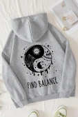 Unisex Yin & Yang Tasarım Sweatshirt - 12