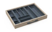 Mutfak Çekmece Içi Düzenleyici, Kaşıklık 64Cm X 48Cm Yanlar Ve Boydan 4Cm Kesilebilir, Antrasit - 2