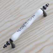 Mobilya Kulp Çekmece Mutfak Kulpları Kulpu Kulbu Dolabı Dolap Porselen Beyaz Füme 128 Mm thumbnail 2