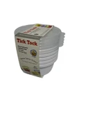Hobby Life Tick Tock Hava Sızdırmaz Saklama Kabı 5'li Set 5 x 250 Beyaz - 3
