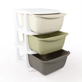 7130 3 Katlı 3 Çekmeceli Saklama Ünitesi -Dolu Oyuncak thumbnail 2