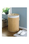 TTT DecoHandy Yuvarlak Bambu Kirli Sepeti - MDN2040-1895 thumbnail 1
