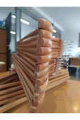 Lorin Doğal Ahşap Elbise Askı 6'lı Set Kıyafet Askısı Dolap Düzenleyici Cilalı Ahşap Naturel Askı - 7