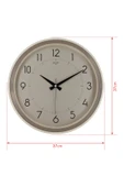 Krem Kasa Kumbeji Çerçeve Duvar Saati 37 cm - 4