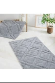 Schafer Home Elly Tafting 2 li Banyo Paspası 60x100-50x60 Cm-Antrasit - 1