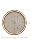 Gold Kasa Krem Çerçeve Duvar Saati 37 cm - 4