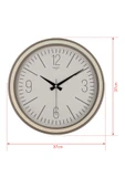 Kumbeji Kasa Krem Çerçeve Duvar Saati 37 cm - 4