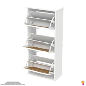 Modilayn VARBİ Asma Kapı Önü 52x115x26 cm’ lik 3 Düşer Kapak 6 Göz Bölmeli Ayakkabılık - 7