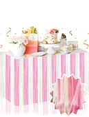 Pembe Beyaz Geçişli Masa Püskülü 240x 75 cm thumbnail 1