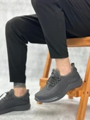 BA0356 Özel Örme Triko Tarz Rahat Fuspetli Gri Spor Ayakkabı - 2