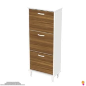 Modilayn VARBİ Kapı Önü 52 x 127 x 25, 5 cm’ lik 3 Düşer Kapak 6 Göz Bölmeli Ayakkabılık thumbnail 6