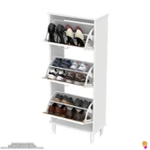 Modilayn VARBİ Kapı Önü 52 x 127 x 25, 5 cm lik 3 Düşer Kapak 6 Göz Raf Bölmeli Ayakkabılık - 5
