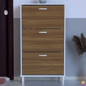 Modilayn VARBİ Antre Hol 72x 127x 26 cm lik 3 Düşer Kapak 6 Göz Bölmeli Ayakkabılık - 1