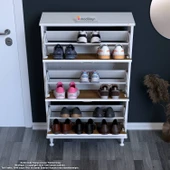 Modilayn VARBİ Antre Hol 72x 127x 26 cm lik 3 Düşer Kapak 6 Göz Bölmeli Ayakkabılık - 7