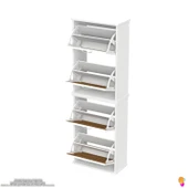 Modilayn UMAY' 2 Li Asma Antre Hol 52x156x 26 cm’ lik 4 Düşer Kapak 8 Raf Bölmeli Ayakkabılık - 7