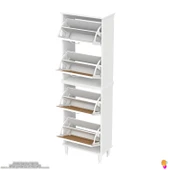 Modilayn UMAY' 2 Li Kapı Önü 52x168x26 cm’ lik 4 Düşer Kapak 8 Göz Bölmeli Ayakkabılık - 7