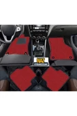 Peugeot 308 2013 - 2021  Kırmızı Halı Siyah Kenar Petek Topuk - 1