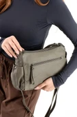 Y.S.Deri Kadın Omuz Çantası Çapraz Askılı Postacı Vegan Deri 25*20 Cm Bayan Omuz Çantası Çok Cepli - 11