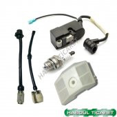 Hsgl Motorlu Testere Ateşleme Bobini Buji Benzin Yağ Hava filtresi Set thumbnail 5