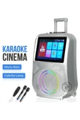 Android Dokunmatik Ekranlı Çift Mikrofon Karaoke Bluetooth Hoparlör Speaker Kumandalı RGB Işık GEDIG - 1