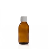 100ml kahverengi cam ecza şişesi kilitli kapaklı, 12 adet, ecza şişesi, cam şişe, amber şişe,kozmetik şişe - 1