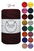 Büklüm 3 Büküm, Taranan Makrome, Pamuk Makrame, Halat İp, Üç Büküm, Hobi İpi, 250 Gr - 1