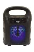 Tutmalı Mini Hoparlör Işıklı Taşınabilir Bluetooth Wireless Radyolu Sd Kart ve USB Girişli Hoparlör - 5