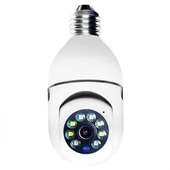 By Nevser® WiFi 360 Panoramik Ampul Kamera Gece Görüş Ses Akıllı Hareket Algılayıcı - 4