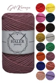 Büklüm 3 Büküm, Taranan Makrome, Pamuk Makrame, Halat İp, Üç Büküm, Hobi İpi, 250 Gr - 1
