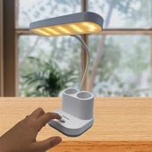 By Nevser® Kalemlikli USBli Dokunmatik 3 Kademeli 360 Derece Özel Göz Korumalı led Lityum Masa Lambası - 4