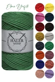 Büklüm 3 Büküm, Taranan Makrome, Pamuk Makrame, Halat İp, Üç Büküm, Hobi İpi, 250 Gr - 1