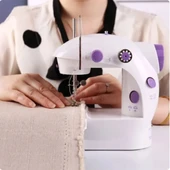 By Nevser® Pratik Taşınabilir Elektrikli veya Pilli Seyahat Tipi Hız Ayarlı Kademeli Dikiş Makinesi - 2