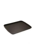 Siyah Midi Boy Plastik Servis Tepsisi  Kırılmaz Lokanta Büfe Fast Food Kullanım (44x32 Cm) - 2